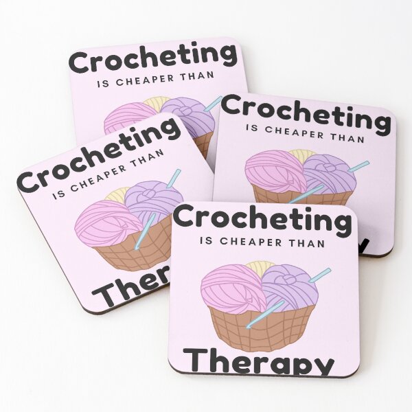 Item preview, Crocheting is cheaper than therapy designed and sold by Liv Arnold.