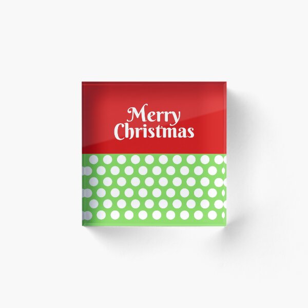 Artikelvorschau, Frohe Weihnachten Design - rot und grün mit weißem Punktmuster entworfen und verkauft von Vyapari.