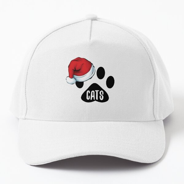 Christmas Cats Paw Print Seal Baseball Cap