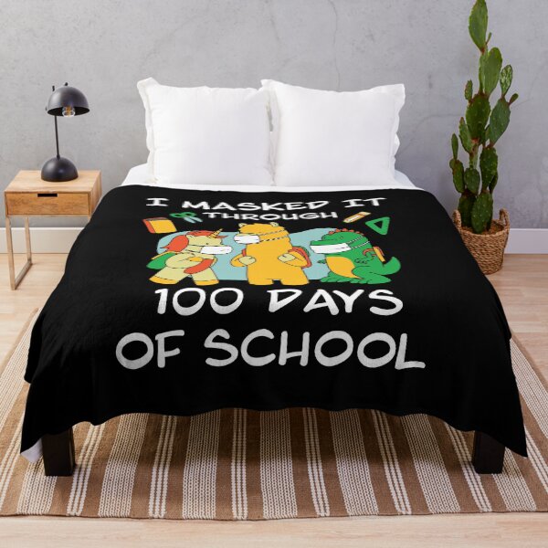 Item preview, 100 Days School Masked / Survived Teachers Students Mask design designed and sold by CreatedByHeidi.