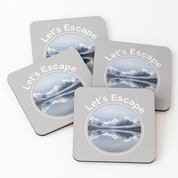 Item preview, Lets Escape Mountains and Text Circle Design designed and sold by Itaya Art.