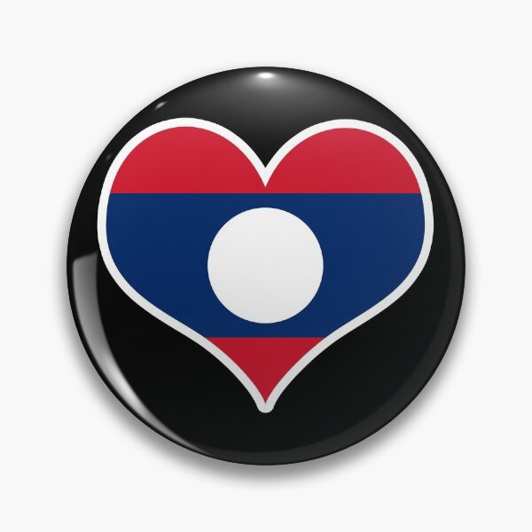 Item preview, Laos Flag Heart designed and sold by PKHalford.