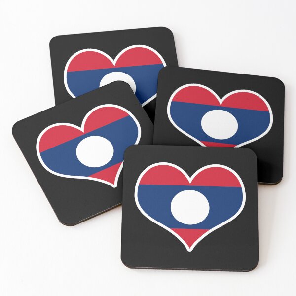 Item preview, Laos Flag Heart designed and sold by PKHalford.