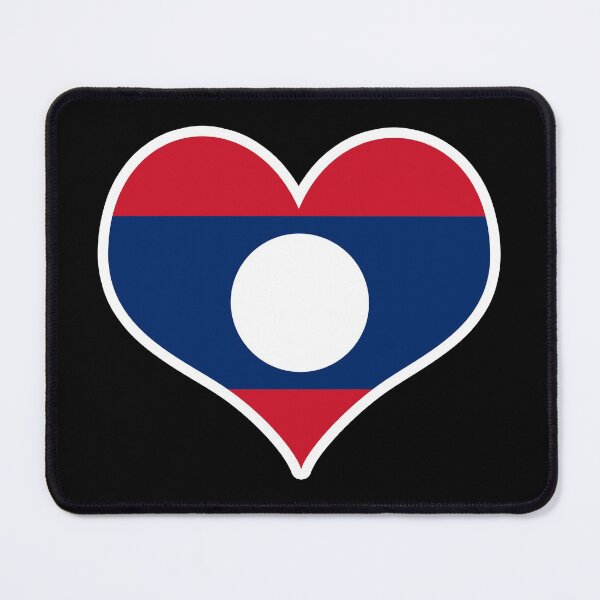 Item preview, Laos Flag Heart designed and sold by PKHalford.