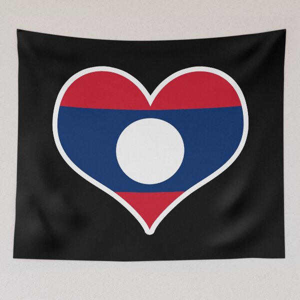Item preview, Laos Flag Heart designed and sold by PKHalford.