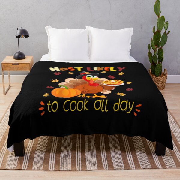Item preview, Most likely to Cook All Day Thanksgiving Family Matching Set funny gift for couples son designed and sold by wi trendshop.