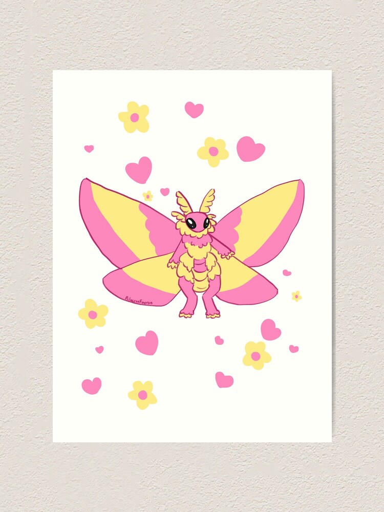 Rosy maple moth, an art print by pikaole - INPRNT