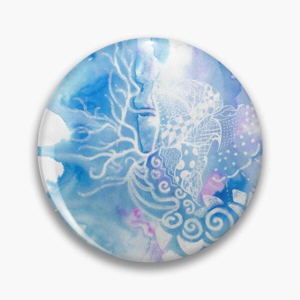 Item preview, Light Blue Watercolour Zentangle designed and sold by Charlie Harmony.