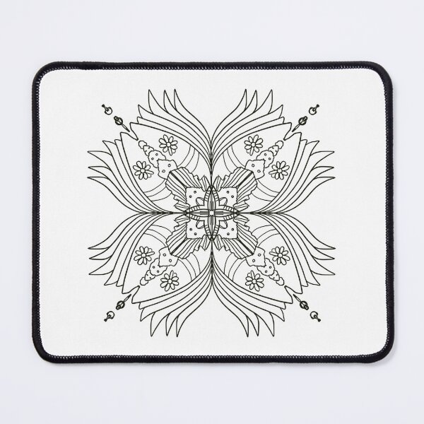 Item preview, black pattern flower inspired magic book   designed and sold by tenkenryujin.