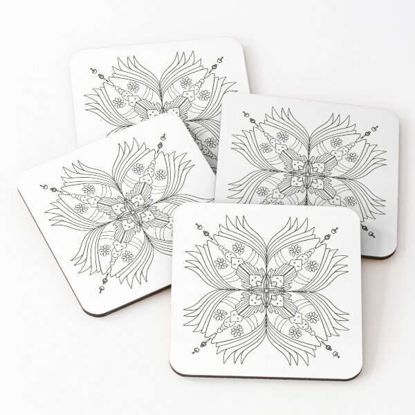 Item preview, black pattern flower inspired magic book   designed and sold by tenkenryujin.