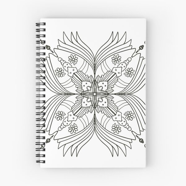 Item preview, black pattern flower inspired magic book   designed and sold by tenkenryujin.