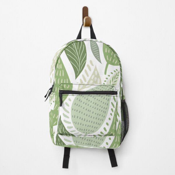 Item preview, Geometric Pattern Green Shades Floral Leaves designed and sold by LunaticArtWork.