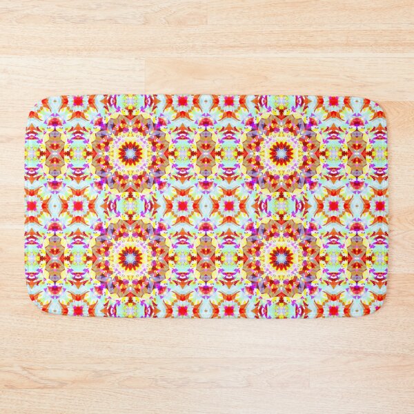 Item preview, Maximalist Vibrant Red Pink Yellow Christmas Festive Star Snowflake designed and sold by PatternPerfect.