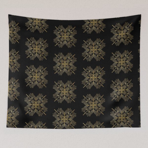 Item preview, gold pattern flower inspired magic book   designed and sold by tenkenryujin.