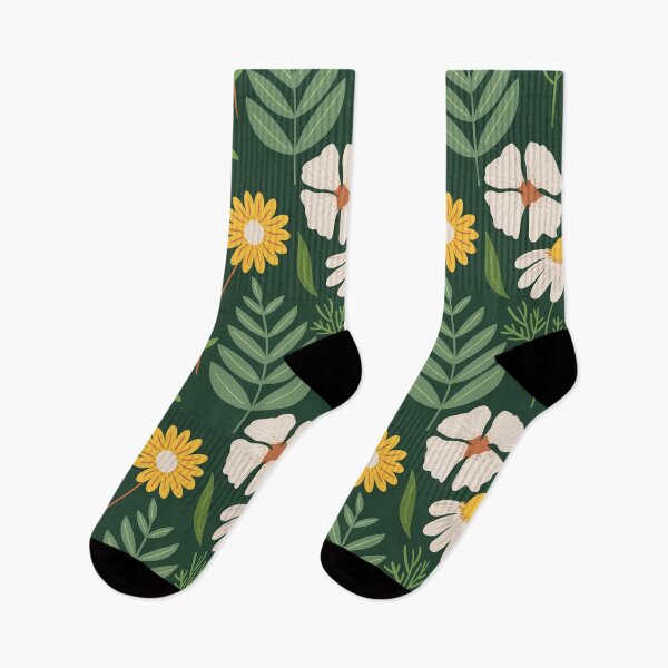 Item preview, Geometric Pattern Green Shades Floral Leaves designed and sold by LunaticArtWork.