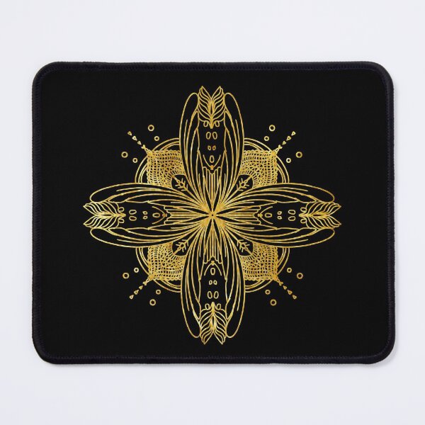 Item preview, gold pattern flower inspired magic book designed and sold by tenkenryujin.