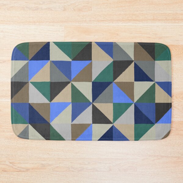 Item preview, Geometric Art, Painted Style, Blue, Brown and Green  designed and sold by OneThreeSix.