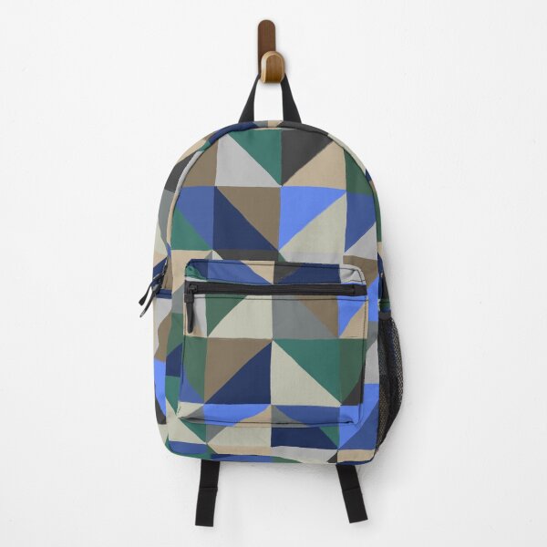 Item preview, Geometric Art, Painted Style, Blue, Brown and Green designed and sold by OneThreeSix.