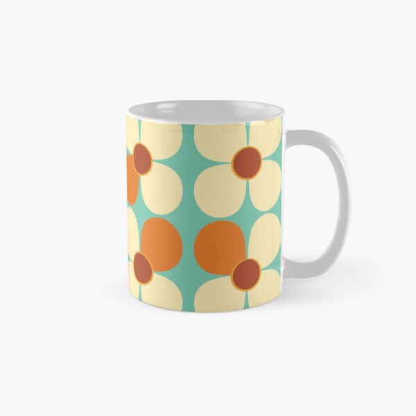 Item preview, Retro Land Flower Power Cream and Orange designed and sold by MonstersMashU.