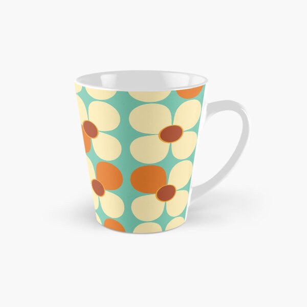 Item preview, Retro Land Flower Power Cream and Orange designed and sold by MonstersMashU.