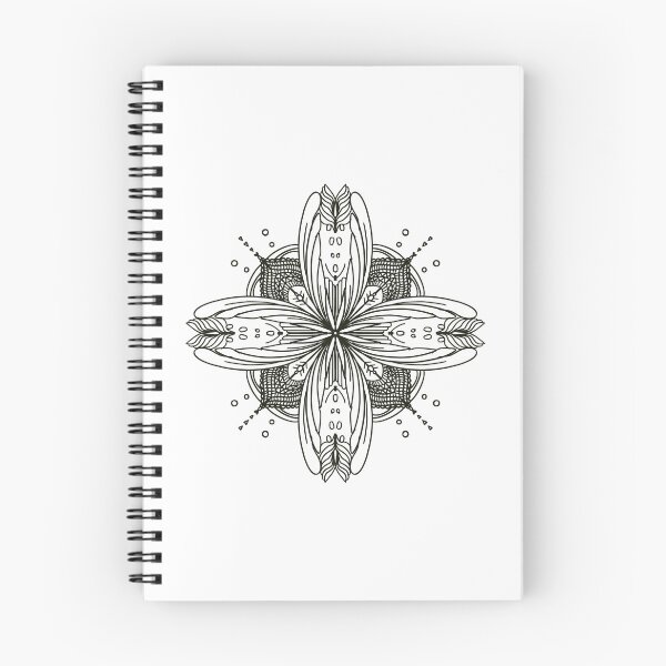 Item preview, black pattern flower inspired magic book  designed and sold by tenkenryujin.