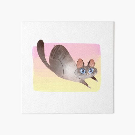 Stretchy Kitty Art Board Print
