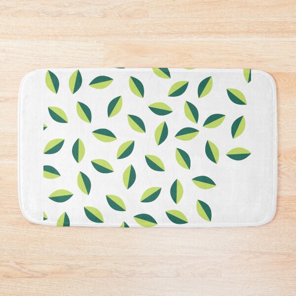 Item preview, Diagonal Leaf Pattern | Two Tone Green Leaves on White designed and sold by WordsToArt.