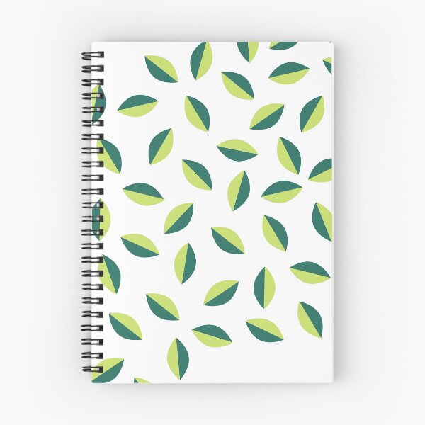 Item preview, Diagonal Leaf Pattern | Two Tone Green Leaves on White designed and sold by WordsToArt.