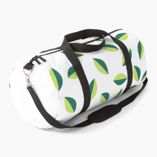 Item preview, Diagonal Leaf Pattern | Two Tone Green Leaves on White designed and sold by WordsToArt.