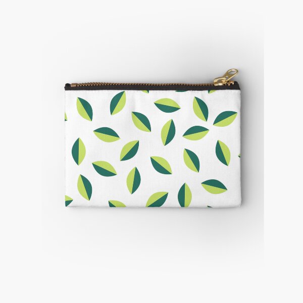 Item preview, Diagonal Leaf Pattern | Two Tone Green Leaves on White designed and sold by WordsToArt.