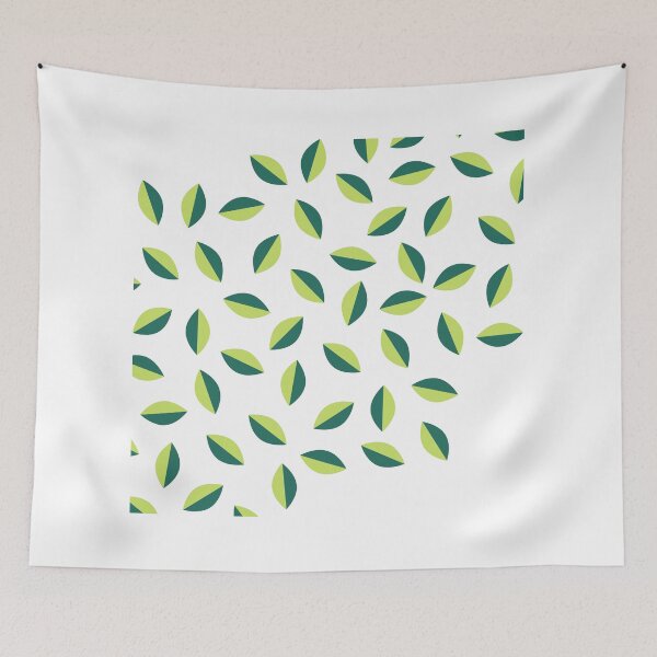 Item preview, Diagonal Leaf Pattern | Two Tone Green Leaves on White designed and sold by WordsToArt.