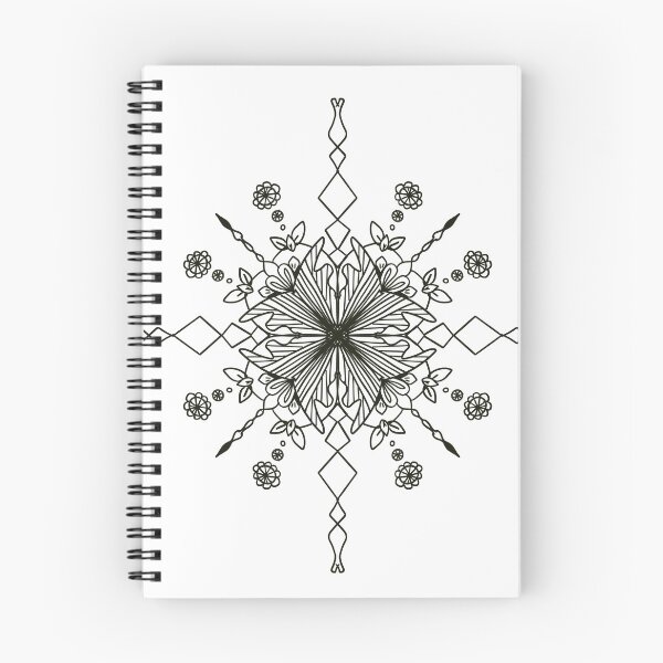 Item preview, black pattern flower inspired magic book   designed and sold by tenkenryujin.