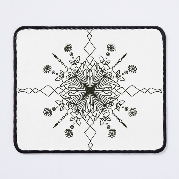 Item preview, black pattern flower inspired magic book   designed and sold by tenkenryujin.