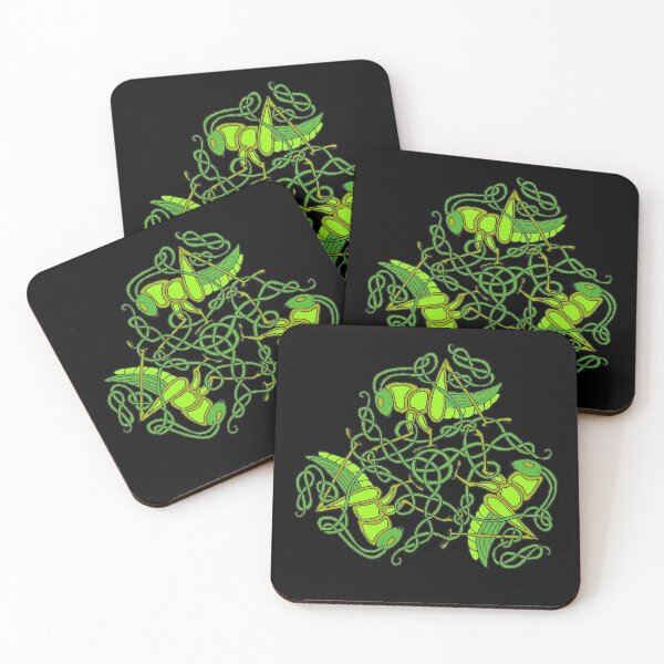 Item preview, Three Celtic Grasshoppers designed and sold by ingridthecrafty.