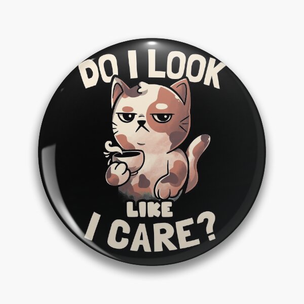 Item preview, Do I Look Like I Care - Lazy Cute Coffee Angry Cat Gift designed and sold by EduEly.