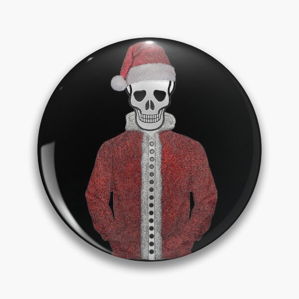 Artikelvorschau, Schädel Claus in einem Weihnachtsanzug aus der Mitte des Jahrhunderts entworfen und verkauft von janraydesigns.