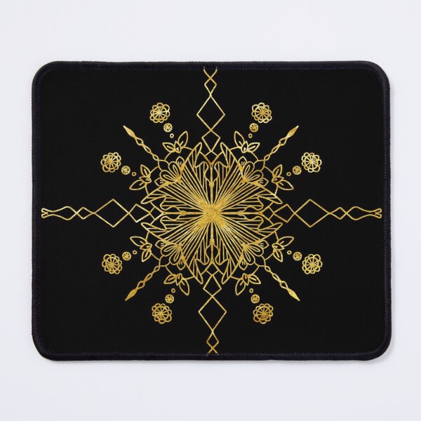 Item preview, gold pattern flower inspired magic book designed and sold by tenkenryujin.