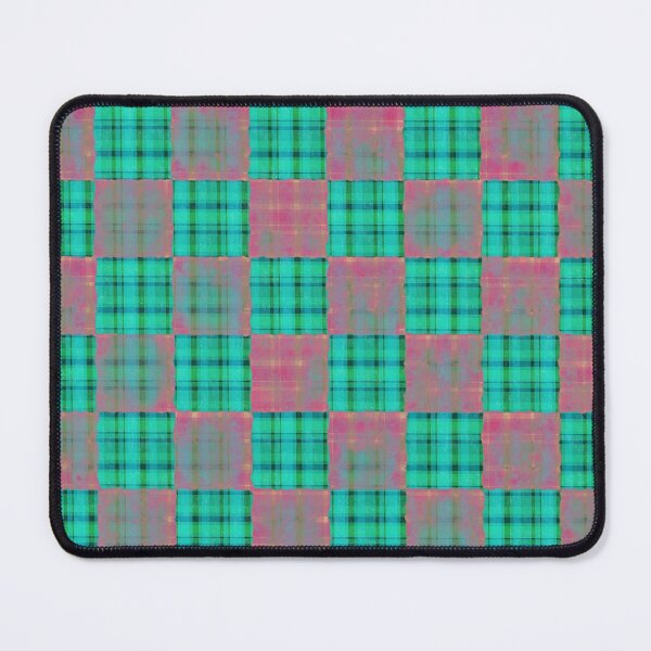 Artikelvorschau, Verblasstes kariertes Plaid: Hellgrün-Blau und Pink entworfen und verkauft von Sunflowerstudio1.