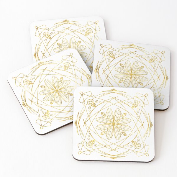 Item preview, gold pattern flower inspired magic book  designed and sold by tenkenryujin.