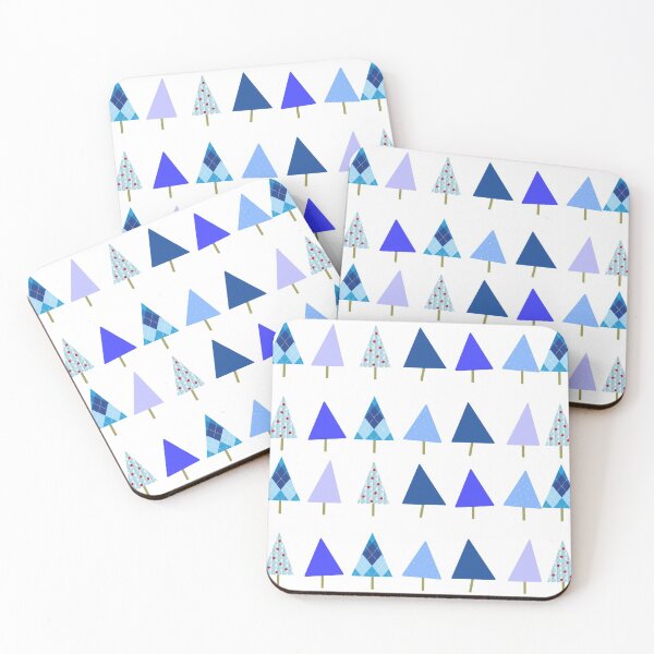 Item preview, Wonky Little Blue Christmas Trees designed and sold by GreenCarbon2112.