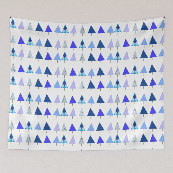Item preview, Wonky Little Blue Christmas Trees designed and sold by GreenCarbon2112.