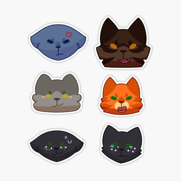 Cute Warrior Cats Sticker Set Bluestar Fireheart 