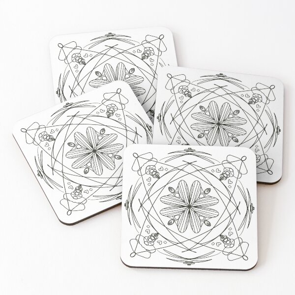 Item preview, black pattern flower inspired magic book  designed and sold by tenkenryujin.