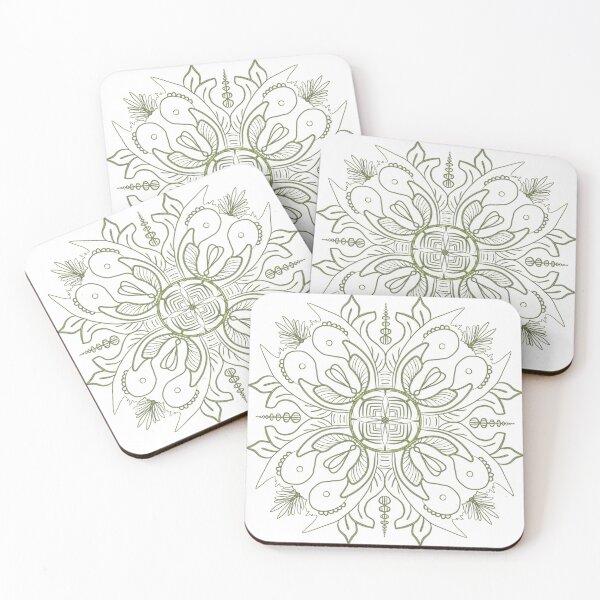 Item preview, dark mint pattern flower inspired magic book  designed and sold by tenkenryujin.
