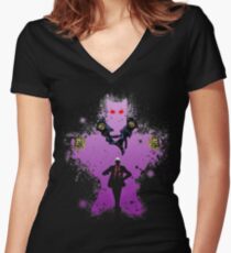 Yoshikage Kira Bite The Dust Women's Fitted V-Neck T-Shirt