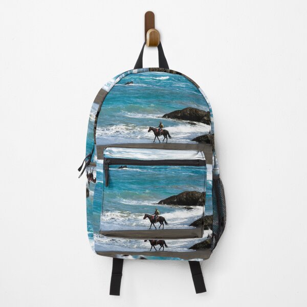 Item preview, Horseback riders from Ricochet Ridge Ranch enjoy Ten Mile Beach on the Pacific Coast in Fort Bragg, California designed and sold by OrcaNature.