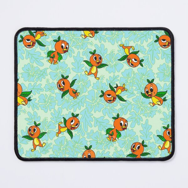 Item preview, Little Orange tropical Bird on hibiscus robin’s egg blue designed and sold by Sharilea.
