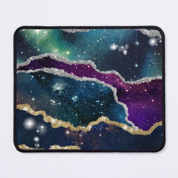 Item preview, Abstract Dark Purple Red Teal Galaxy Agate  designed and sold by IconicTee.