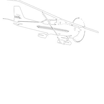 Artwork thumbnail, Cessna 172 Skyhawk Airplane T-Shirt by cranha