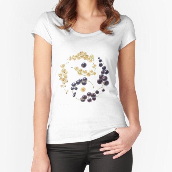 Botanical Yin and Yang. Fitted Scoop T-Shirt